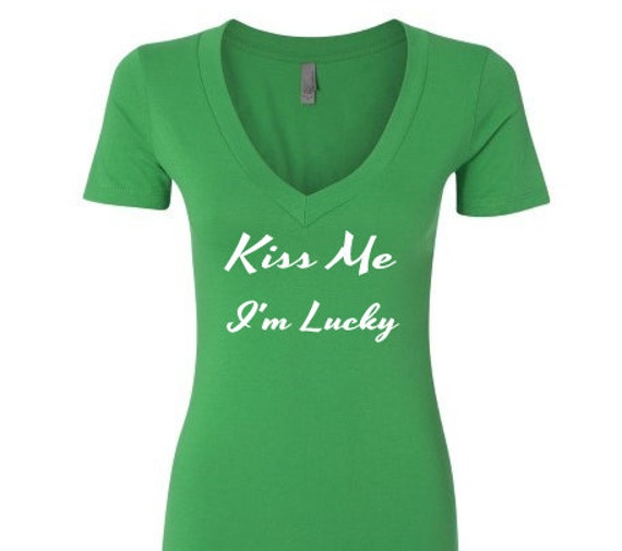 Women's Kiss Me I'm Lucky St Patricks Day shirt St