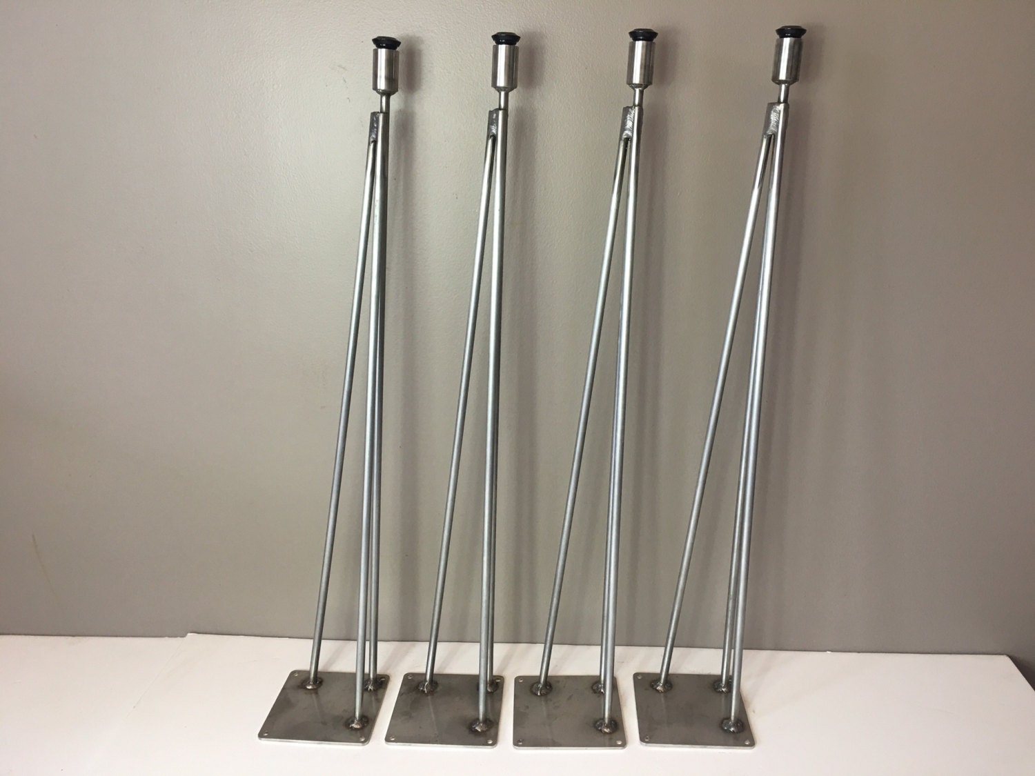 Stainless steel 3Rod Hairpin Leveling Leg Base set of 4