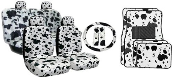 Black/White Cow Print Car Seat Covers...made for all Cars... Black/White Cow Print Car Seat Covers...made for all Cars...