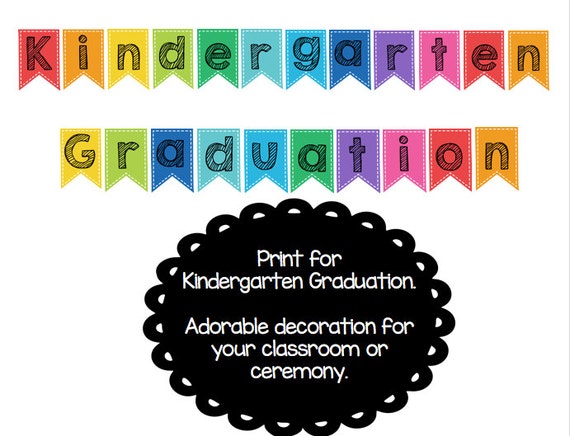 50 off sale kindergarten graduation banner by busykiddoprintables