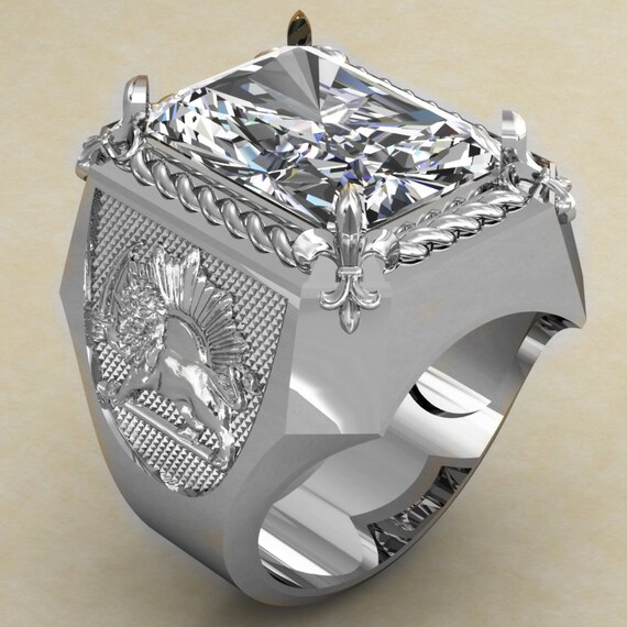 Very Large Mens Ring Silver Ring by WorldOfGold