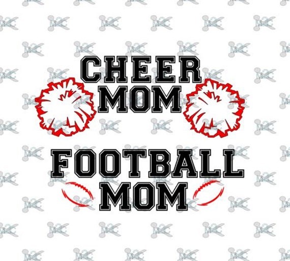 Cheerleader Svg Football Svg Cheer Mom design Svg Football Mom