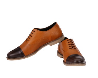Mens Formal Oxford Two Tone Lace Up | Jacksin Shoes