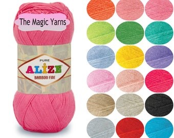 ALIZE BAMBOO FINE yarn, 100% natural, fingering weight, fine, 3-4ply, 16wpi, smooth, soft, pleasant to the touch, with a slight sheen yarn.