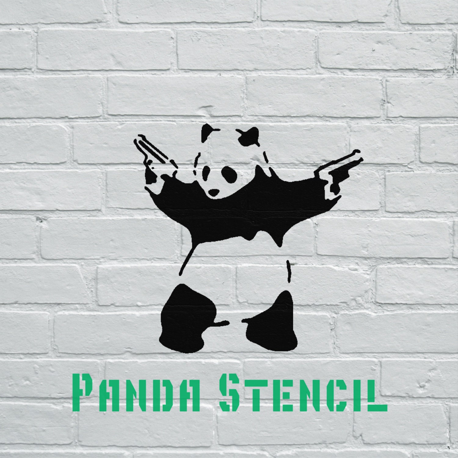 panda plastic stencils banksy reusable street art