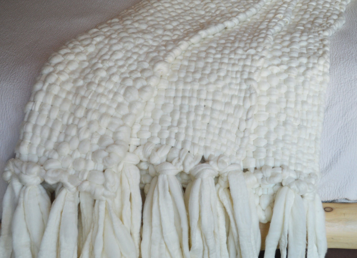 Hand Woven Blanket Woven Throw 100 Merino by BroadwickFibers