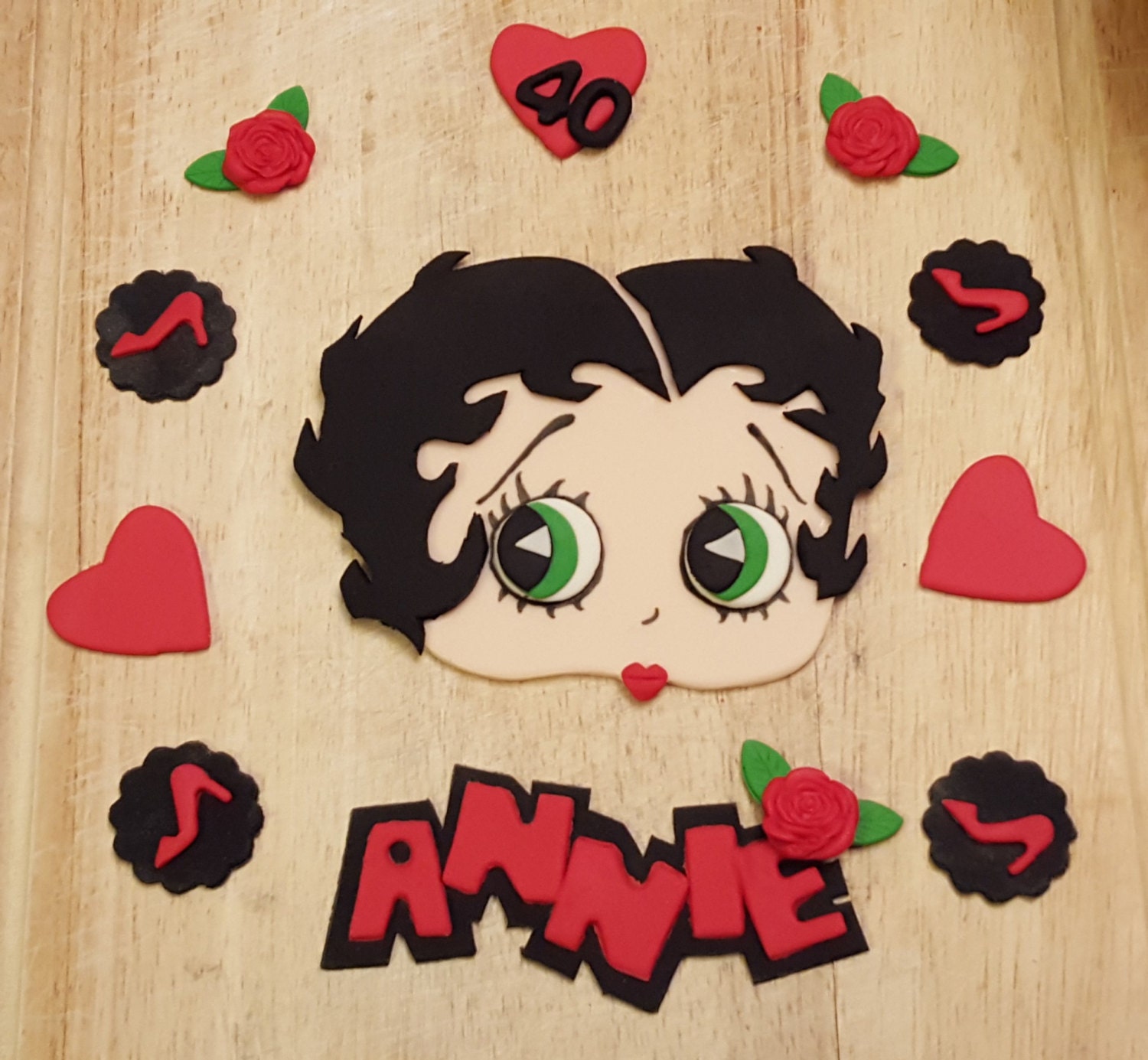 Betty Boop Cake and Cupcake Toppers