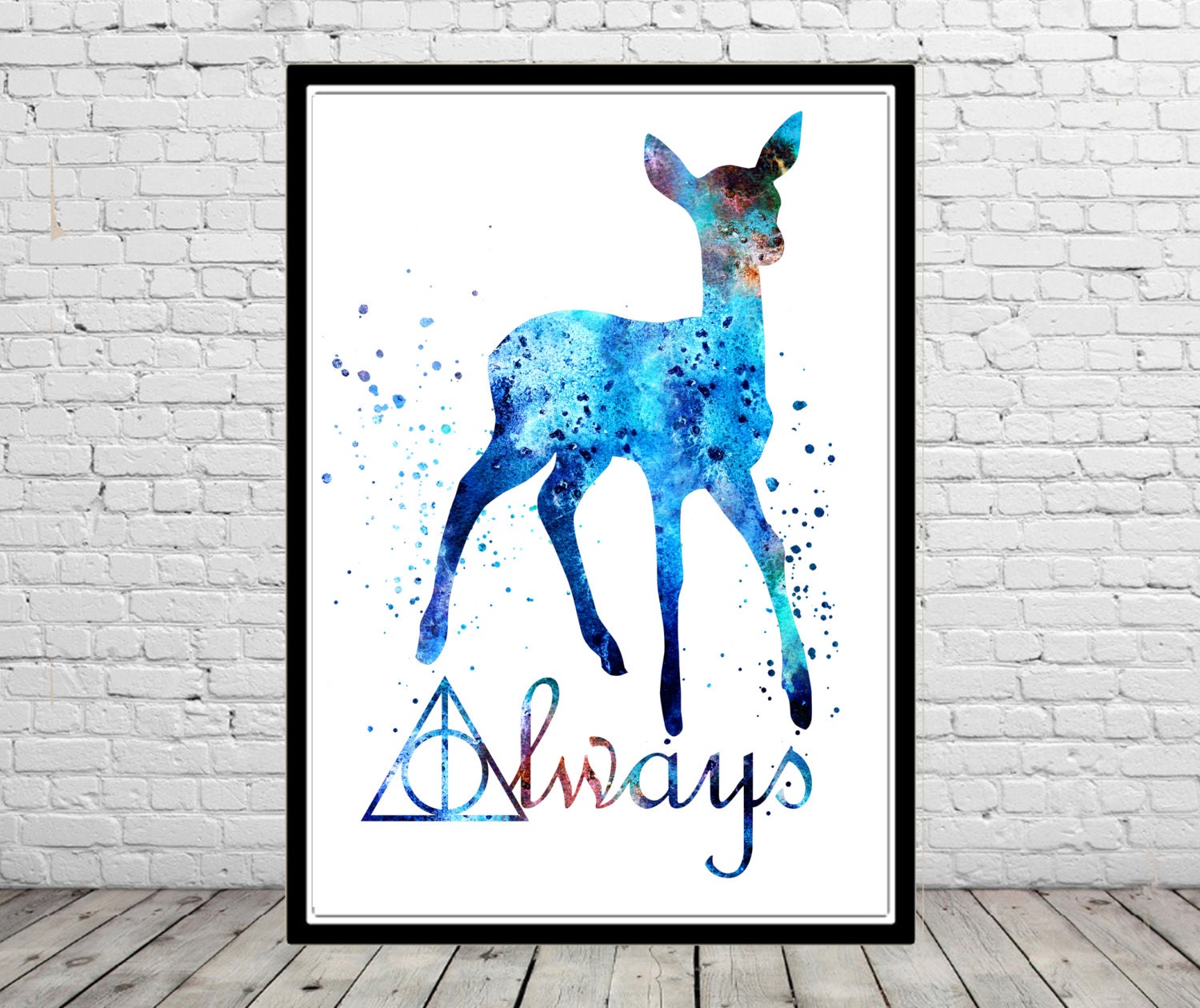 Severus Snape Doe Patronus Harry Potter Watercolor Art