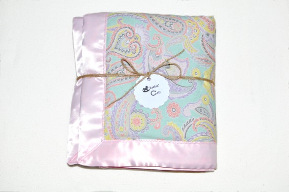 Paisley Baby Bedding pink and purple baby bedding