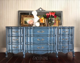 SOLD - Shabby Chic Dresser, French Provincial Dresser, Vintage, Buffet, Painted Furniture, Hand Painted, Romantic, Boho, Cottage Chic, Weddi