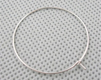 Bulk 200 Wine Glass Charm Rings 25 mm Silver Plated | Wine Glass Charm Hoops | Wine Glass Rings | Stemware | Wine Charms | 0014