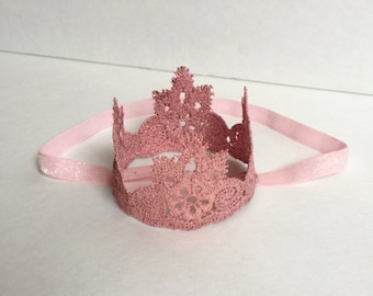 new born photo prop, infant crown, infant headband, newborn headband, birthday crown, first birthday headband, birthday crown, pink headband