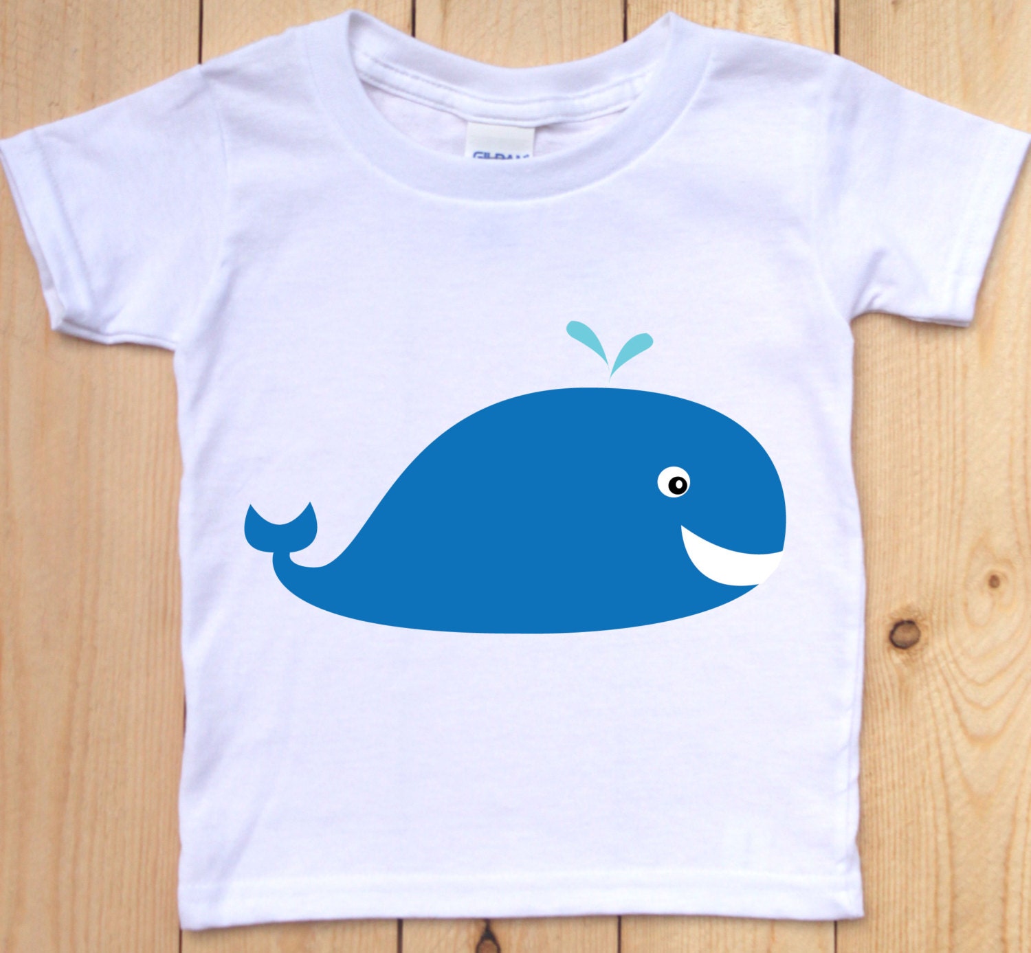 Whale Toddler T-Shirt/ Whale Shirt/ Blue Whale Graphic/ Happy