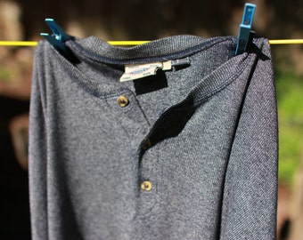 90s soft cotton HENLEY SHIRT