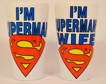 I'm superman and I'm superman's wife latte mug,superman mug,custom mugs,funny mugs,superman,wife gift,superman coffee mugs