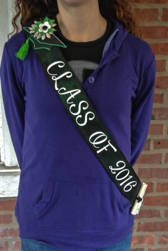 Class of 2016 Sash Graduation Sash Homemade Graduation Sash