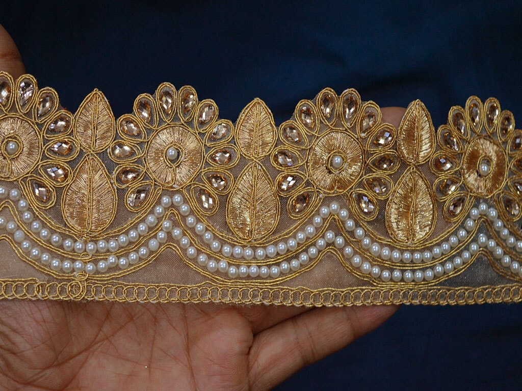 beaded bridal trim by the yard