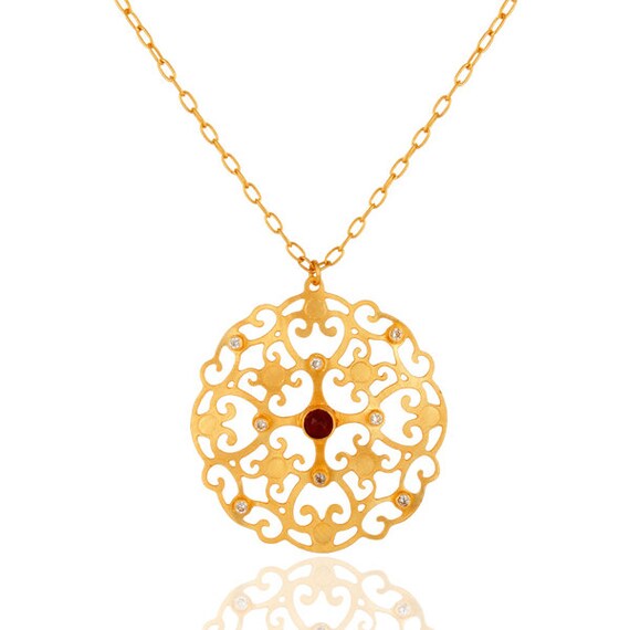 gold plated wedding necklace
