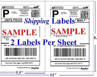 200pcs Half Sheet Self Adhesive Shipping Labels for Laser & Inkjet Printers 100 Sheets