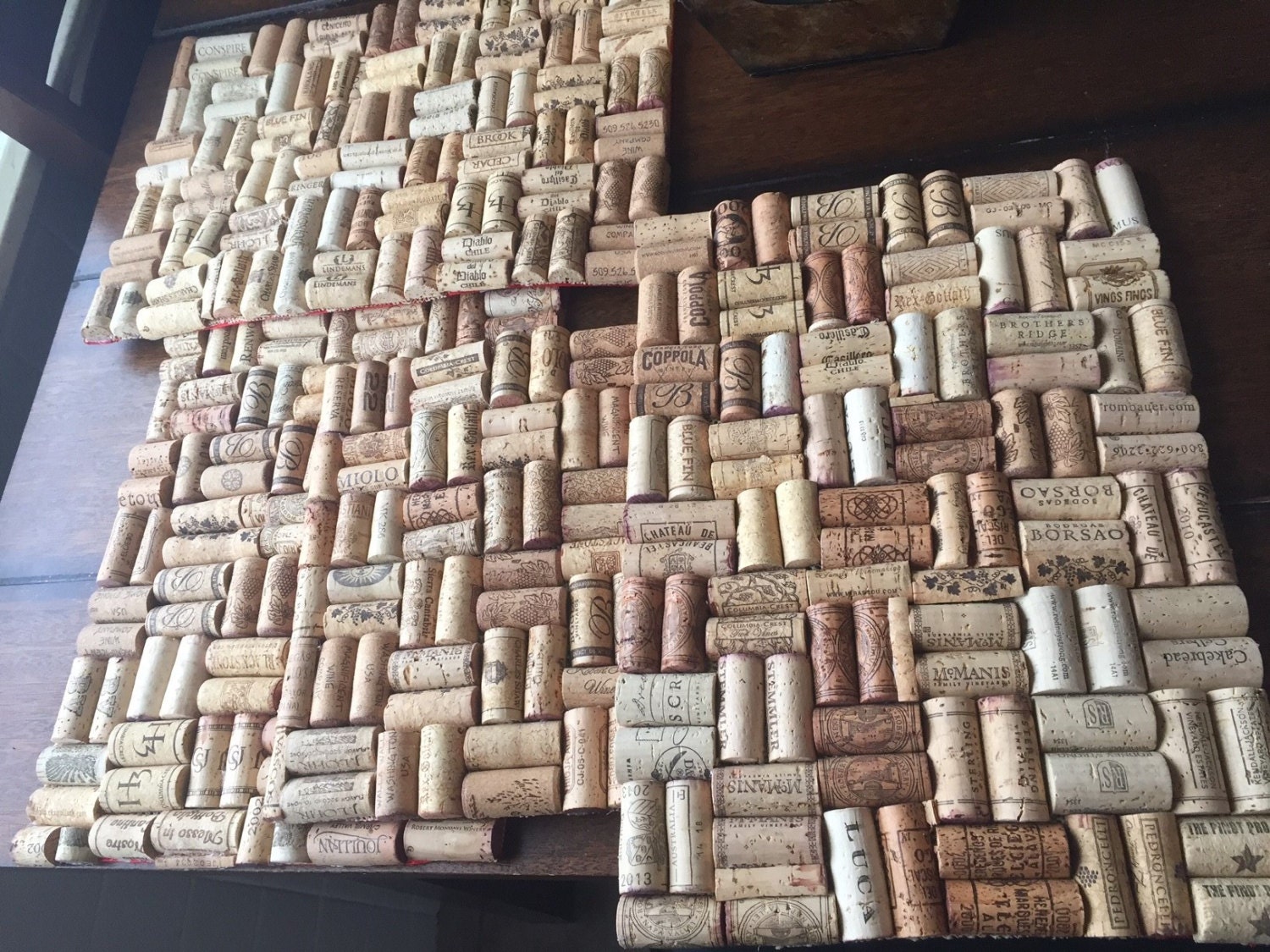 wine cork place-mat set - handmade dinner mat sets - dining table wine cork place-mat set - handmade dinner mat sets - dining table