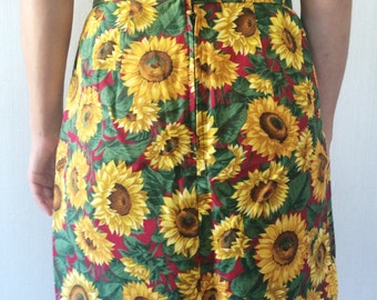 Sunflowers Chiffon Half Skirt