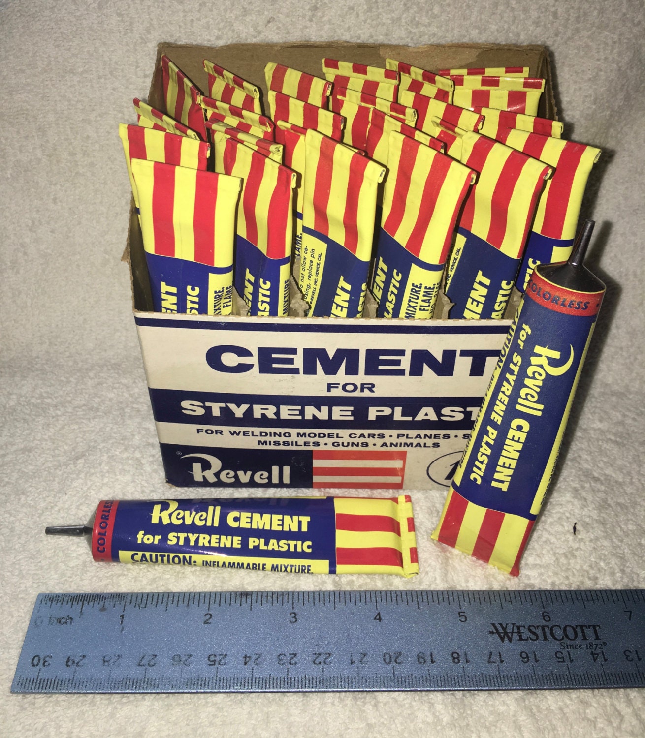 Revell Cement for Styrene Plastic Original packaging, 1 Tube from