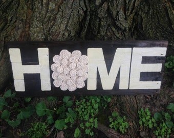 Rustic Wood Plaque- Home Sign
