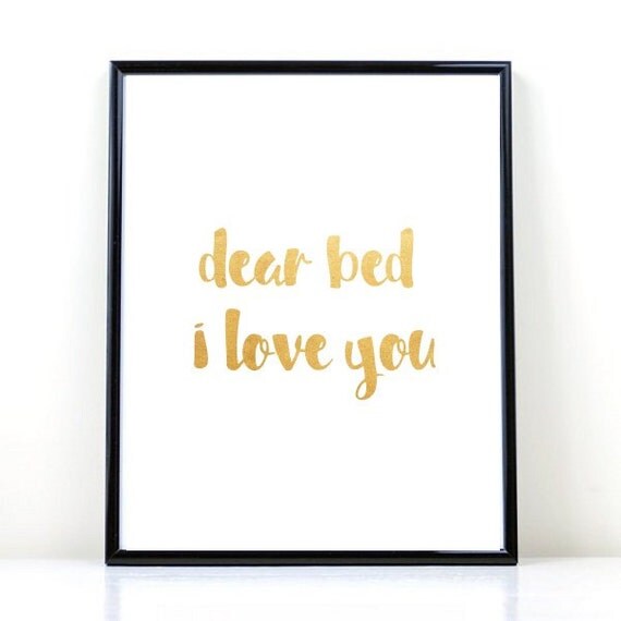 Dear Bed I Love You Printable Art Inspirational By Inthepinkprints