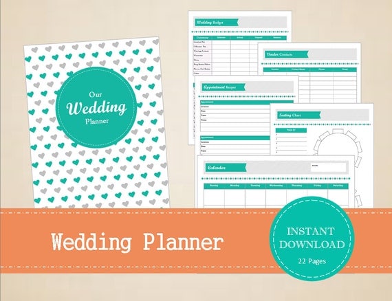 Wedding Planner Wedding Binder Printable and Editable