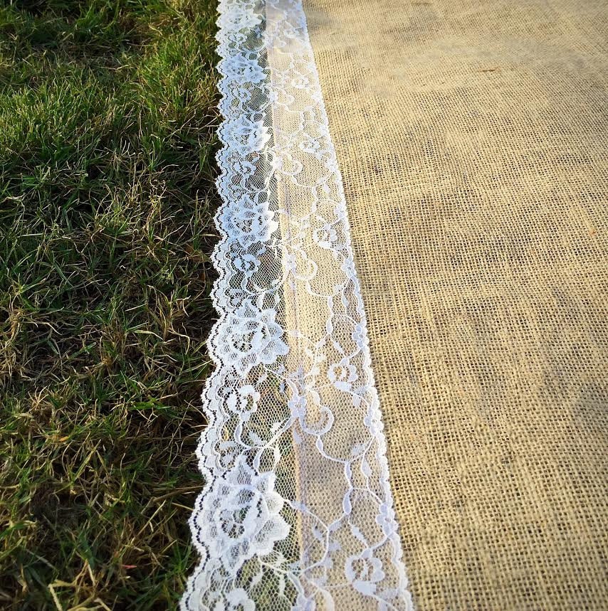 burlap lace aisle runner wedding decor burlap aisle runners
