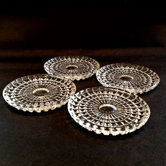 Vintage Small Plates Coasters Vintage Glass Coasters