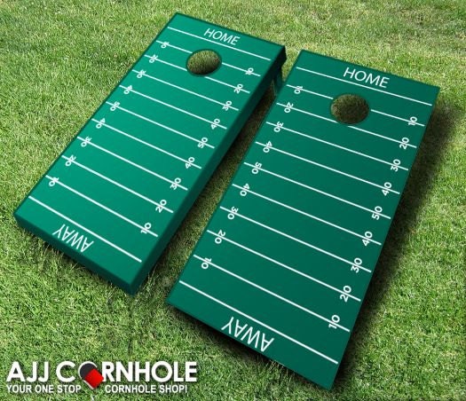 Personalized Football Field Cornhole Set With Bags Cornhole