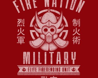KIDS "Fire Nation Military" Avatar The Last Airbender T-shirt/Snapsuit