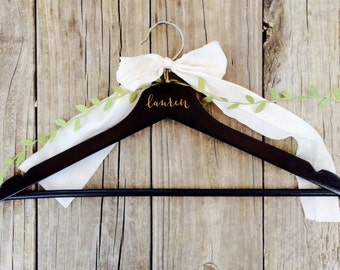 Personalized Clothes Hanger || Painted Wood