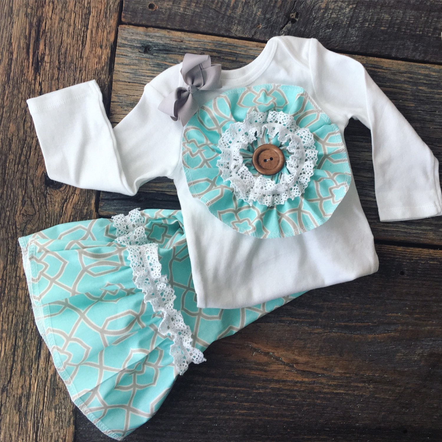 Baby Girl Ruffle Outfit Girls Ruffle Pants by ShopKinsleesCloset