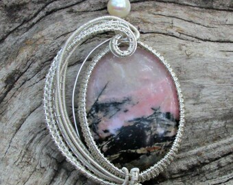woven wire jewelry, silver pendant, wire wrapped jewelry, wire wrapped, wire wrap, silver jewelry, wire wrapped pendant, wire wrap necklace