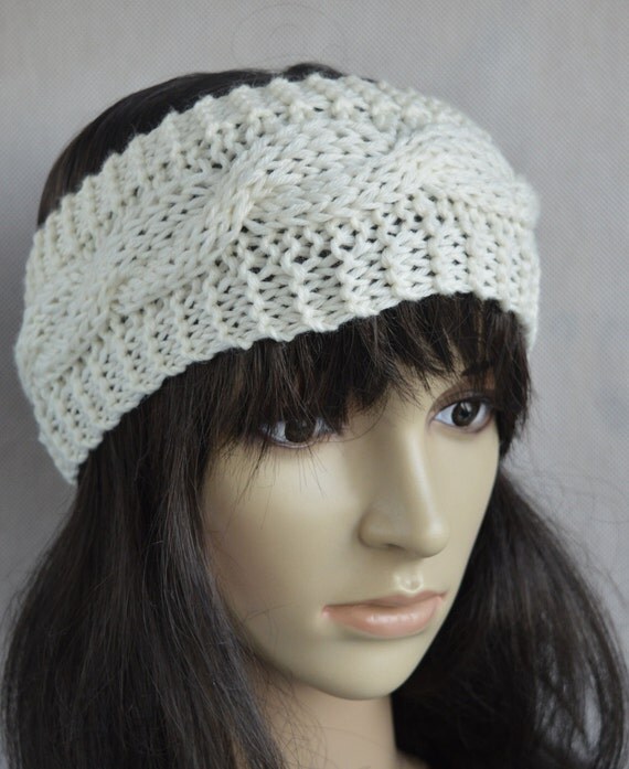 Knit headband / ear warmer / knit earwarmer / cable by KnittySunny