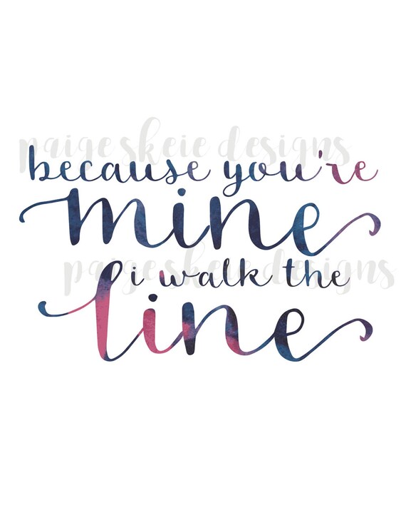 Walk the Line Lyrics Print