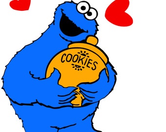 Download Cookie monster svg | Etsy