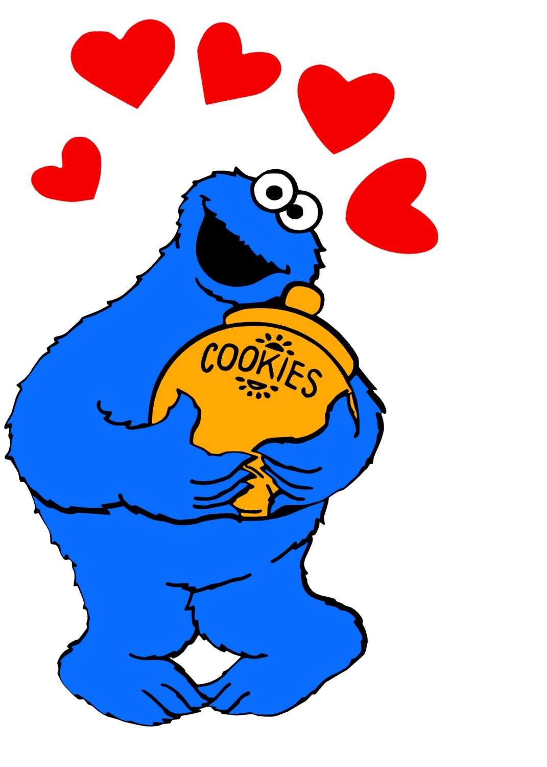 Download Cookie Monster Valentine SVG Instant Download
