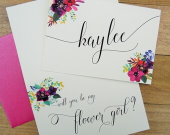 Will You Be My FLOWER GIRL Card, Will You Be My Flower Girl, Flower Girl Card, Flower Girl Gift, Flower Girl Proposal, Flower Girl Box