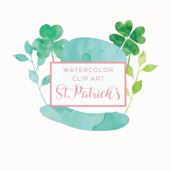 Download St.Patrick's Day Clip Art - Watercolor Clover Overlay ...