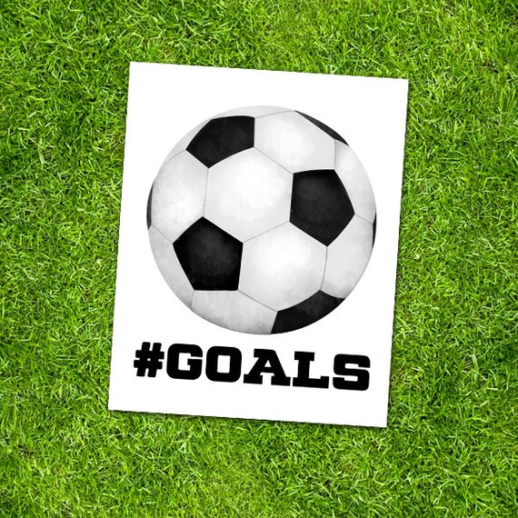 Goals Digital 8x10 Printable Poster Funny Soccer Goals Pun