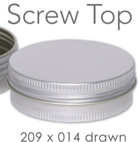 50 Round Metal Screw Top Tin DIY Salve Balm Container SET