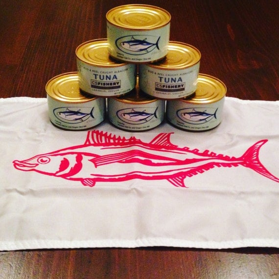 6 Cans with Olive Oil & Sea Salt- Canned Oregon Albacore Tuna - 7.5oz per Can - Local Rod and Reel Caught Fish, Healthy Sustainable Seafood