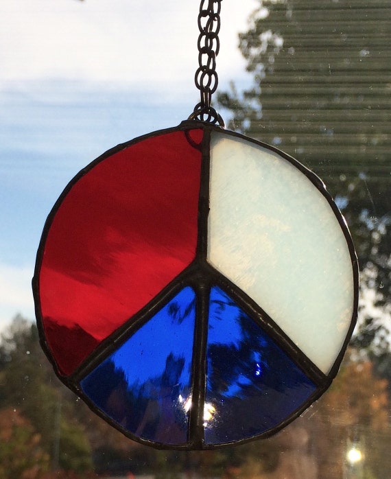 Peace Sign & Boar Fish Suncatchers from Stained by DHArtGlass