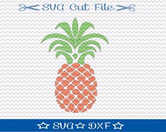 Pineapple SVG Cut File / SVG File for Silhouette / Fruit SVG / Tropical svg / Hospitality svg