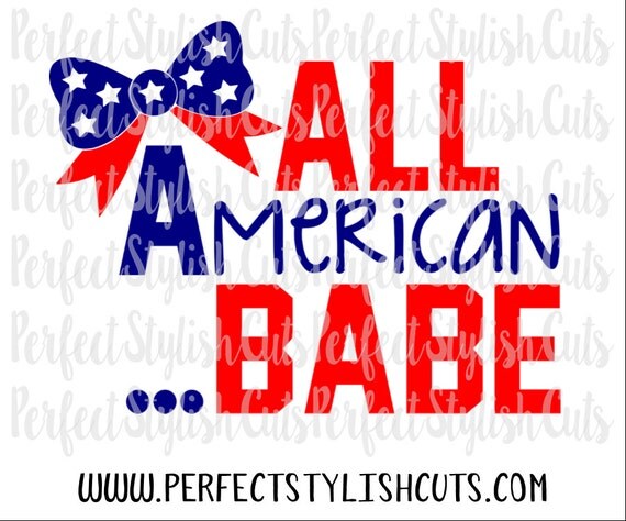 Download All American Babe SVG DXF EPS png Files for Cutting Machine