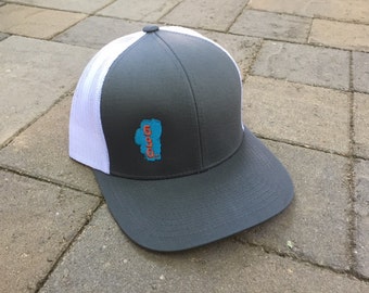 Area Code Art - 530 Area Code, Snapback Trucker Hat, Lake Tahoe Gift, Lake Tahoe Hat, California, California Water Sports