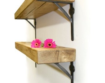 Wood shelf brackets | Etsy